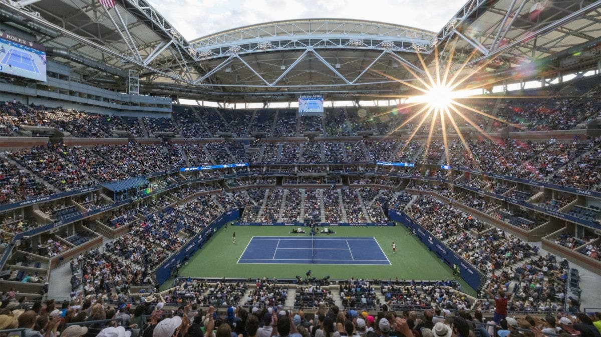 Rolex and the US Tennis Open at Flushing Meadows, among the 17 competition courts is the largest in the world, Arthur Ashe Stadium, with a seating capacity of more than 23,500. 