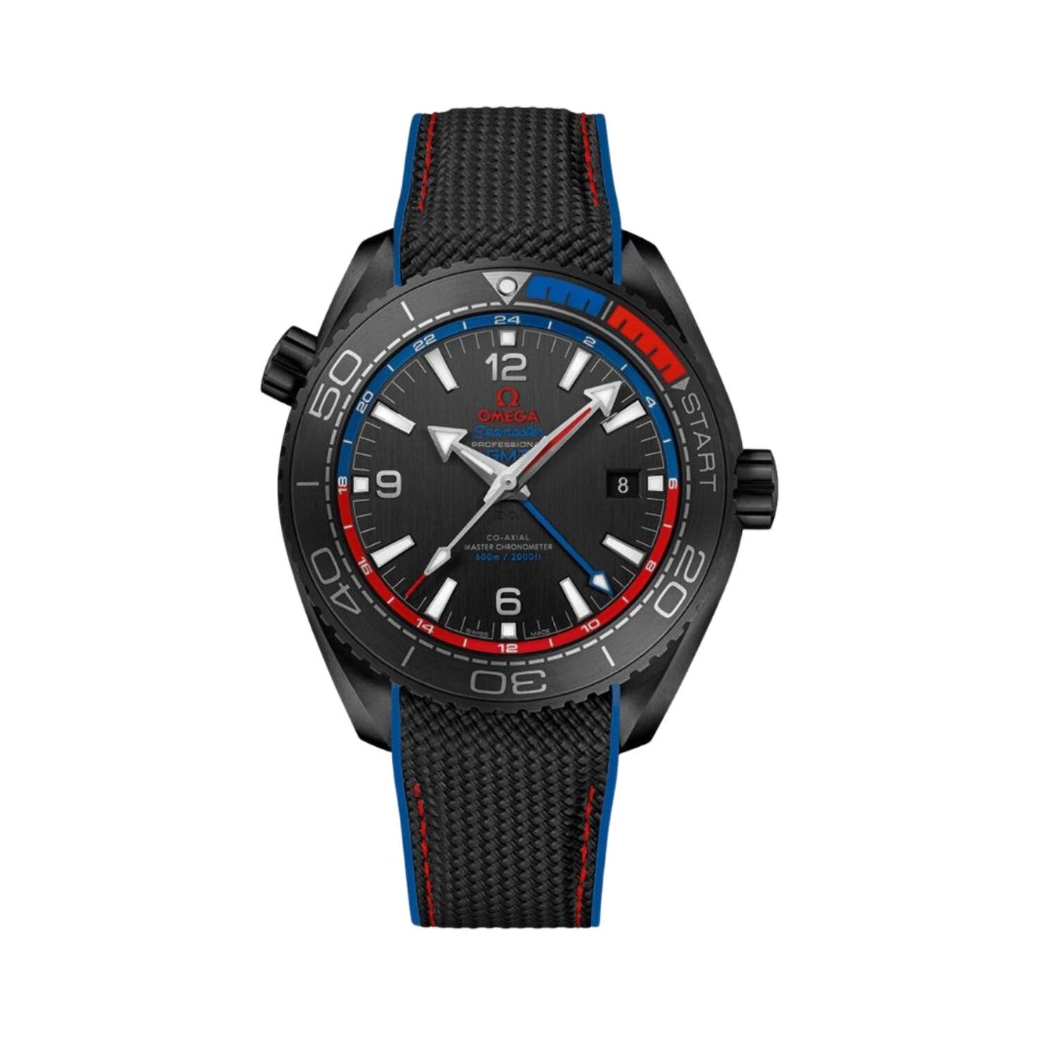 Seamaster Planet Ocean Master GMT Chronometer, 45.5 mm, Black Ceramic, Automatic