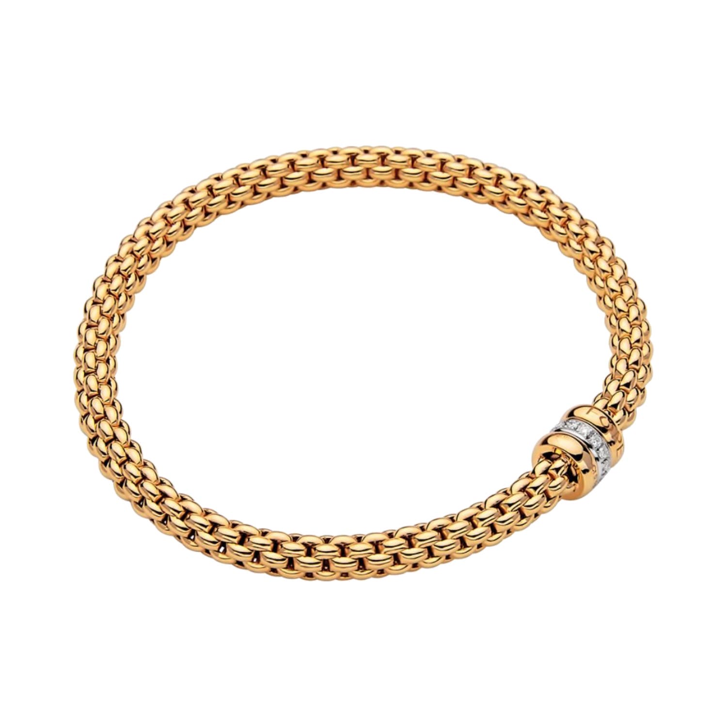 FOPE 18 Carat Yellow Gold Mesh Bracelet