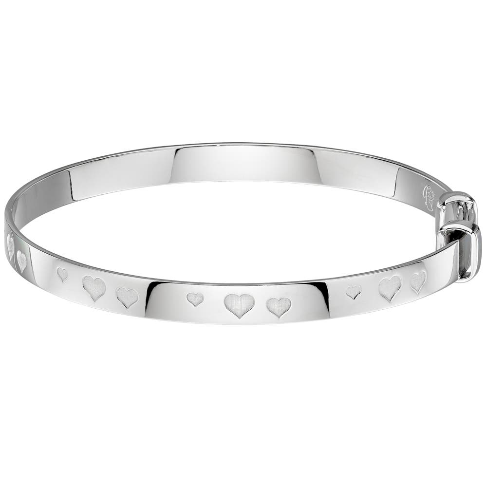 Silver Mirai Heart Baby Bangle