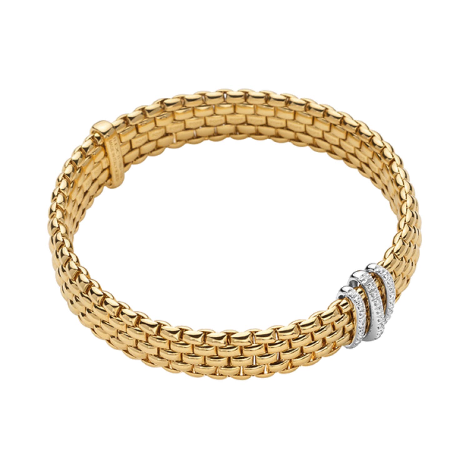 Fope 18ct Yellow Gold Diamond Set Bracelet