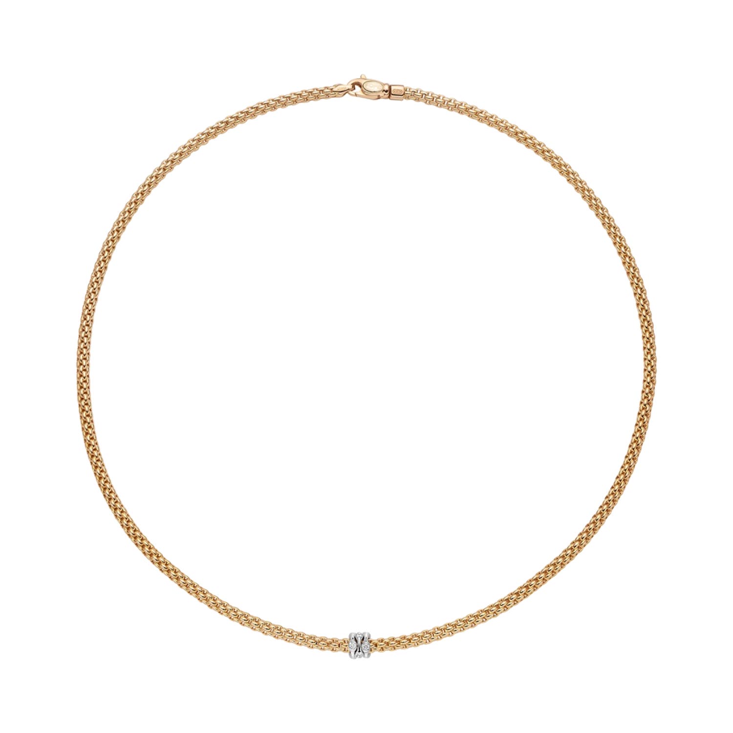 Fope 18ct Yellow Gold Diamond Set Necklace