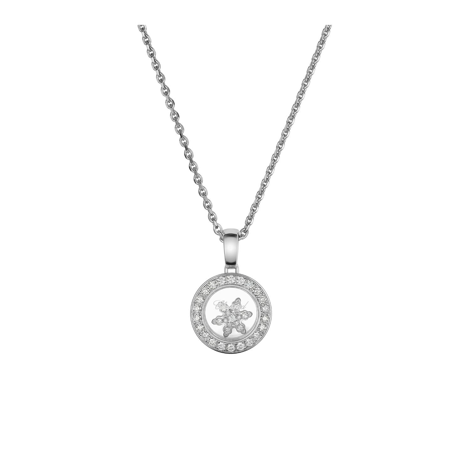 Happy Diamonds 18K White Gold Pave Snowflake Pendant