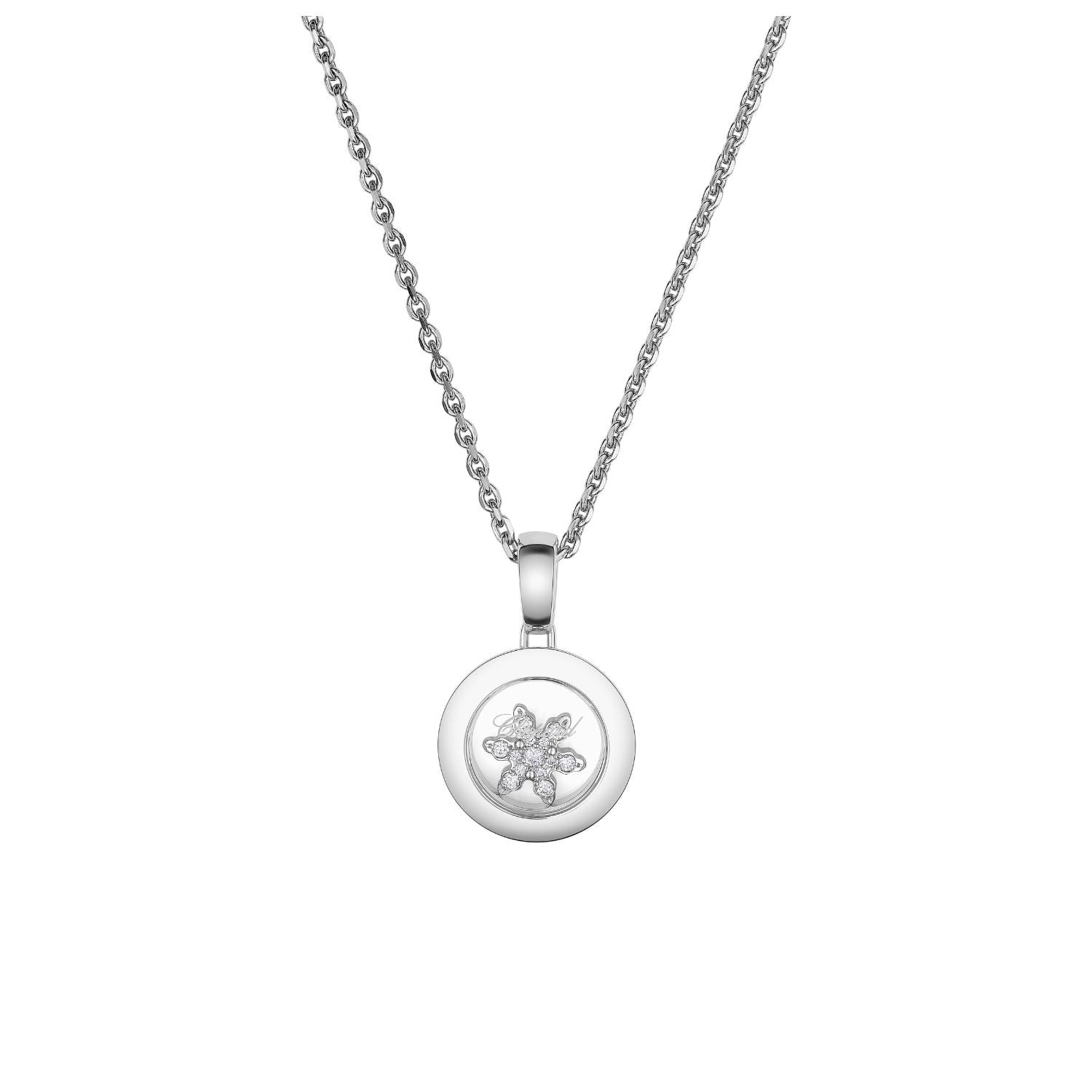 Happy Diamonds 18K White Gold Snowflake Pendant