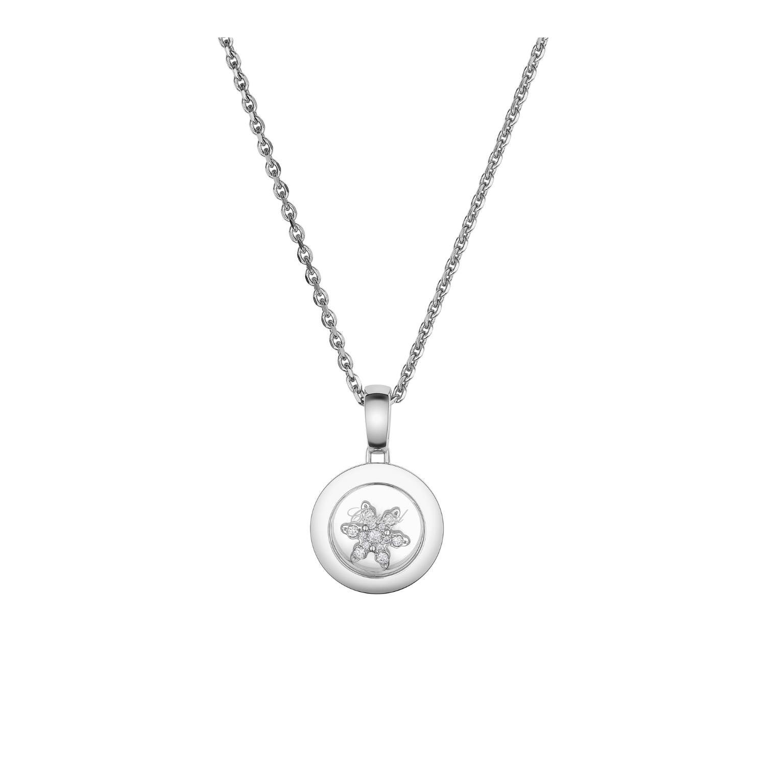 Happy Diamonds 18K White Gold Snowflake Pendant