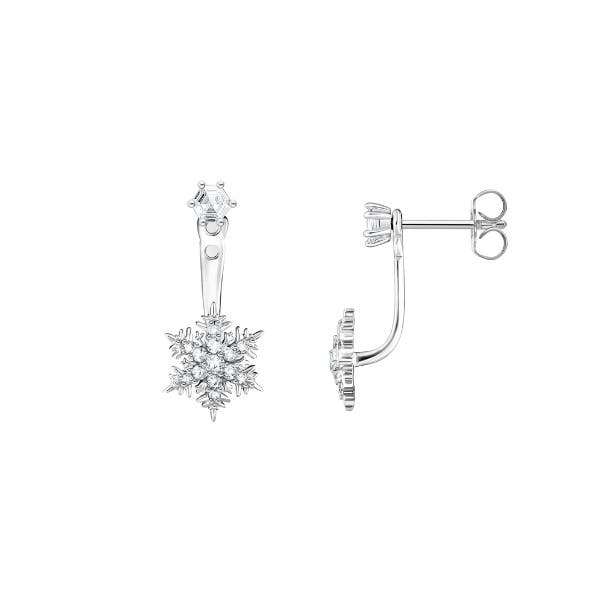 Thomas Sabo Snowflake Sterling Silver Crystal Stud Earrings