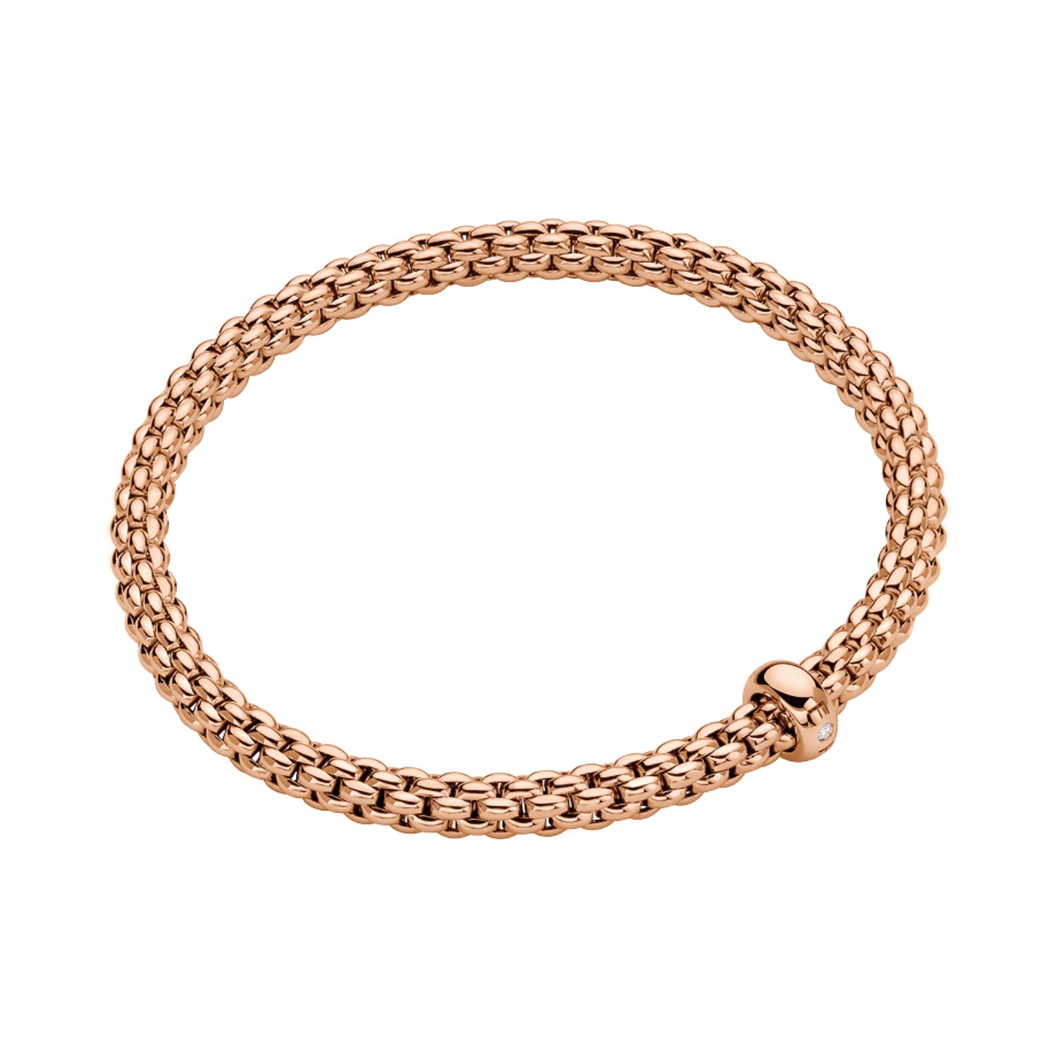 Dia.01 18k rose gold mesh style fope bracelet