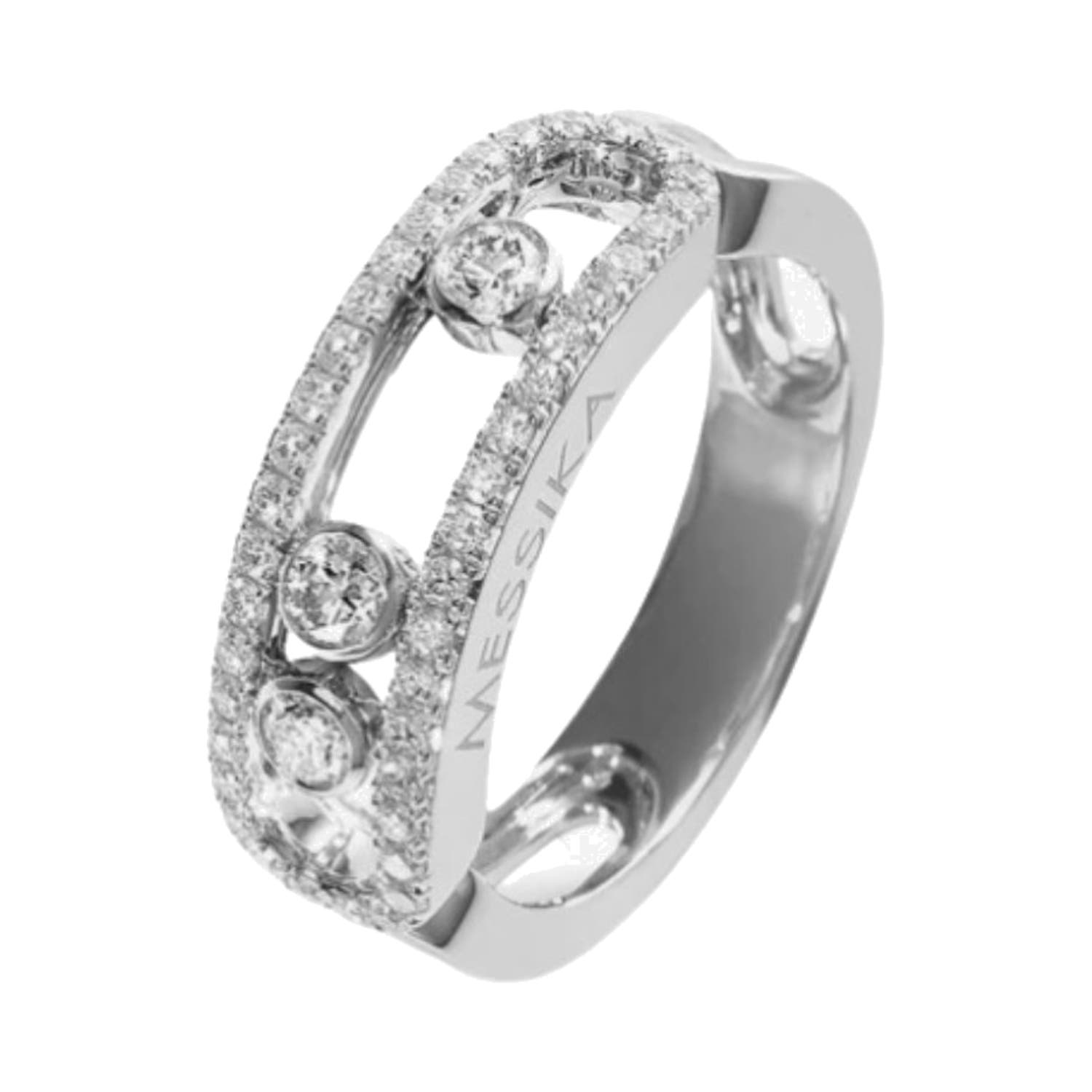 White Gold Move Pavé Diamond Ring