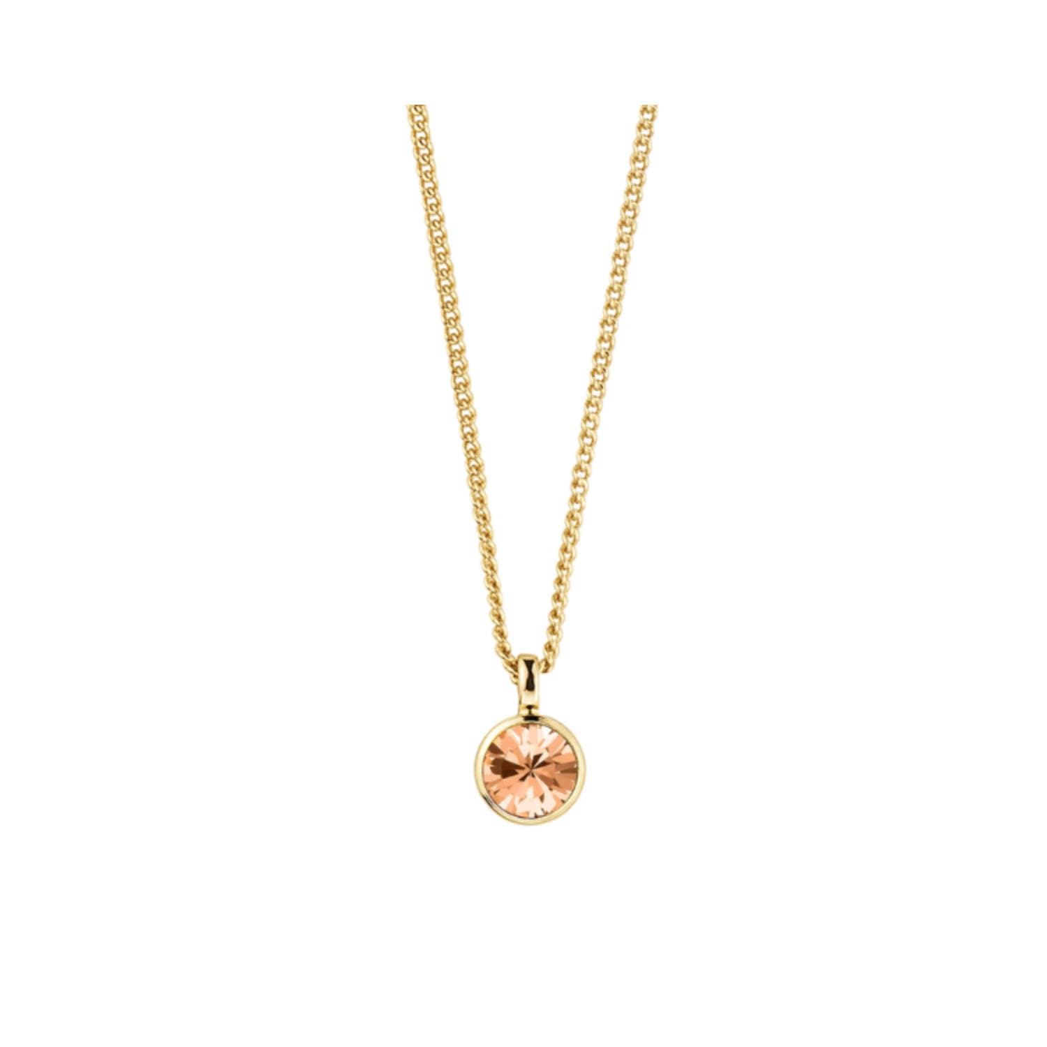 Ette Yellow Gold Peach Pendant Necklace