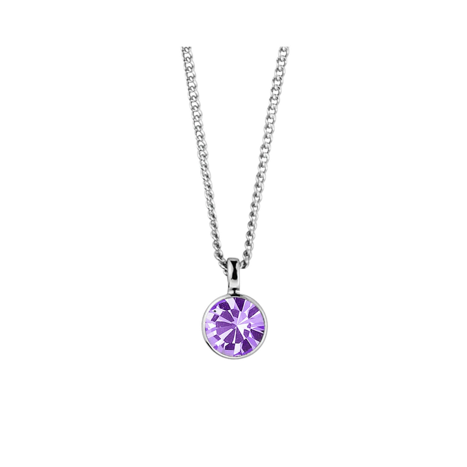 Ette Silver Violet Pendant Necklace