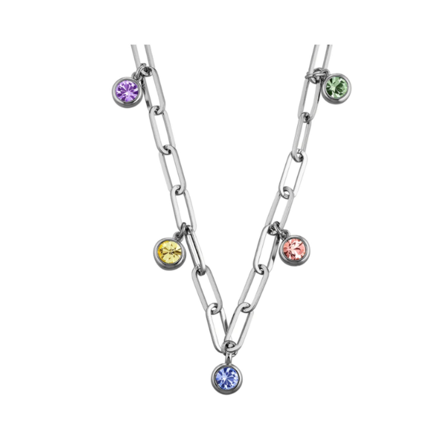 Leona Silver & Pastel Multicoloured Necklace