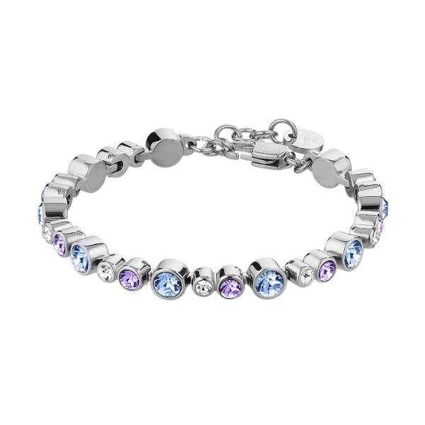 Teresia Stainless Steel Light Blue and Violet Bracelet