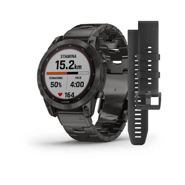 Garmin fenix 7 Sapphire Solar Carbon Grey DLC Titanium Bracelet