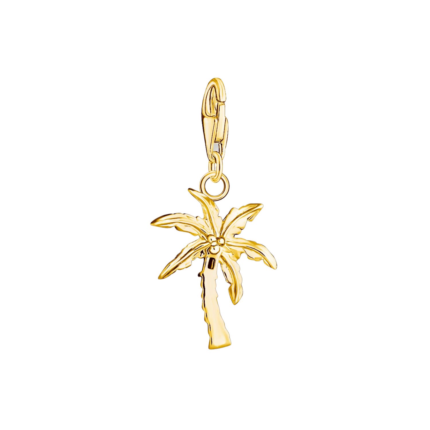 Multicolour Palm Tree Gold Plated Charm Pendant