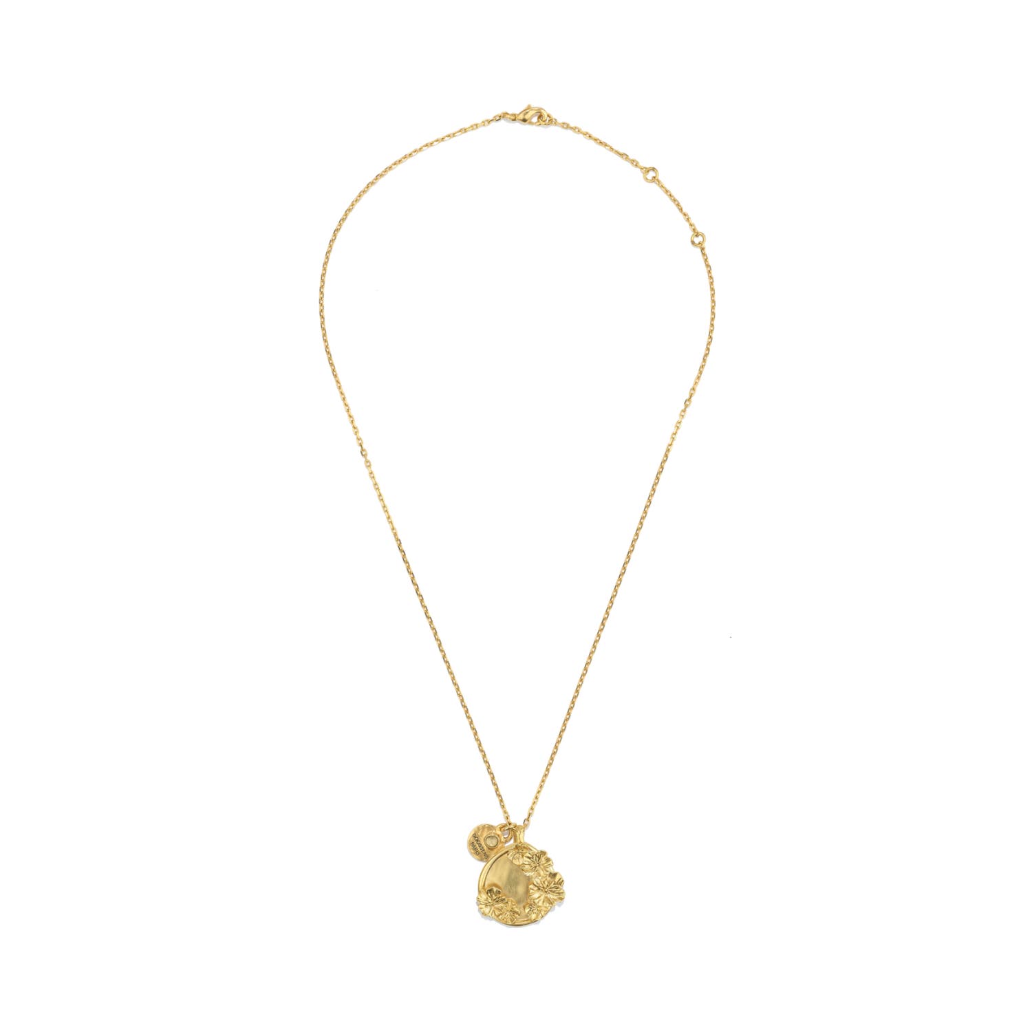 Talisman Poppy Yellow Gold Plated Medallion Necklace