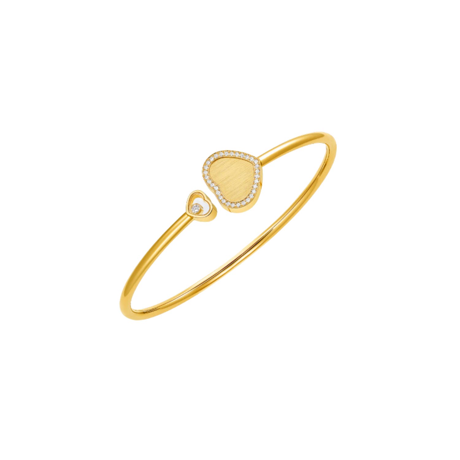 Happy Hearts 18K Yellow Gold  Diamond Bangle