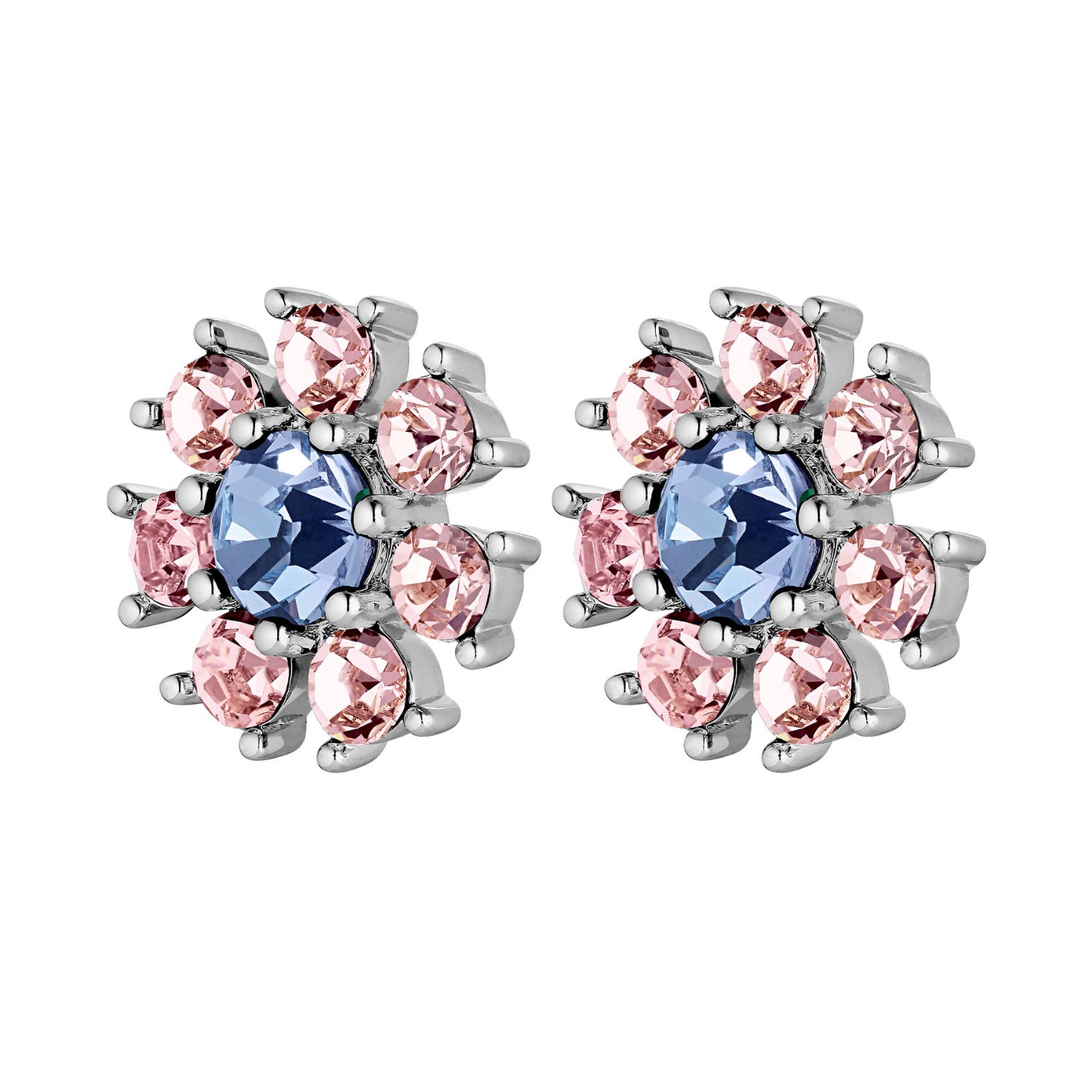 Aude Blue & Rose Stud Earrings