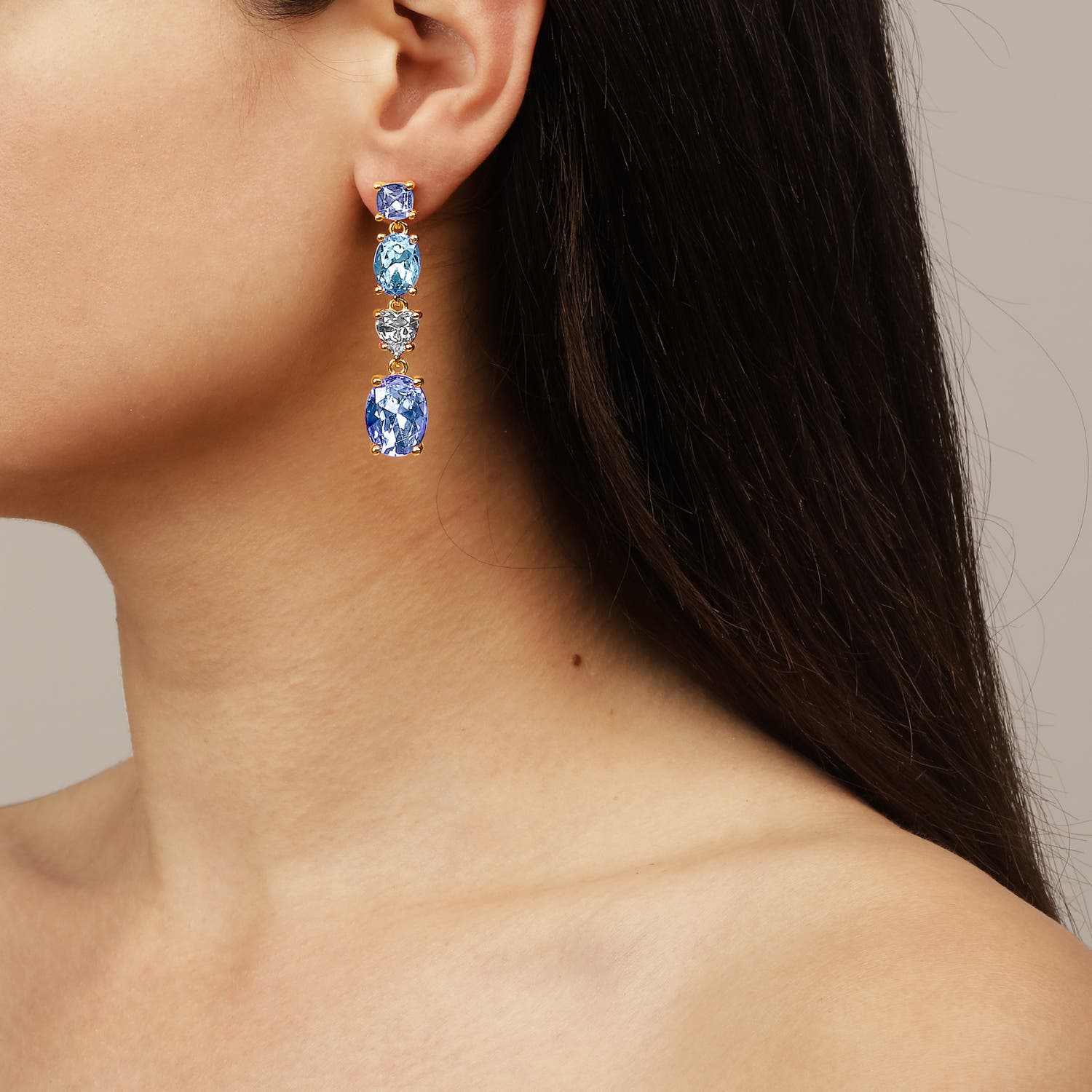 Carmen Blue Aqua Drop Earrings