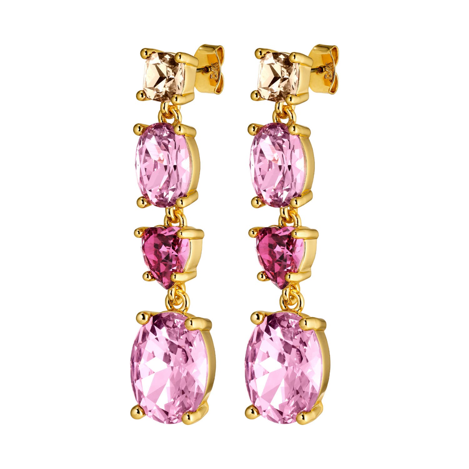 Carmen Rose & Gold Drop Earrings