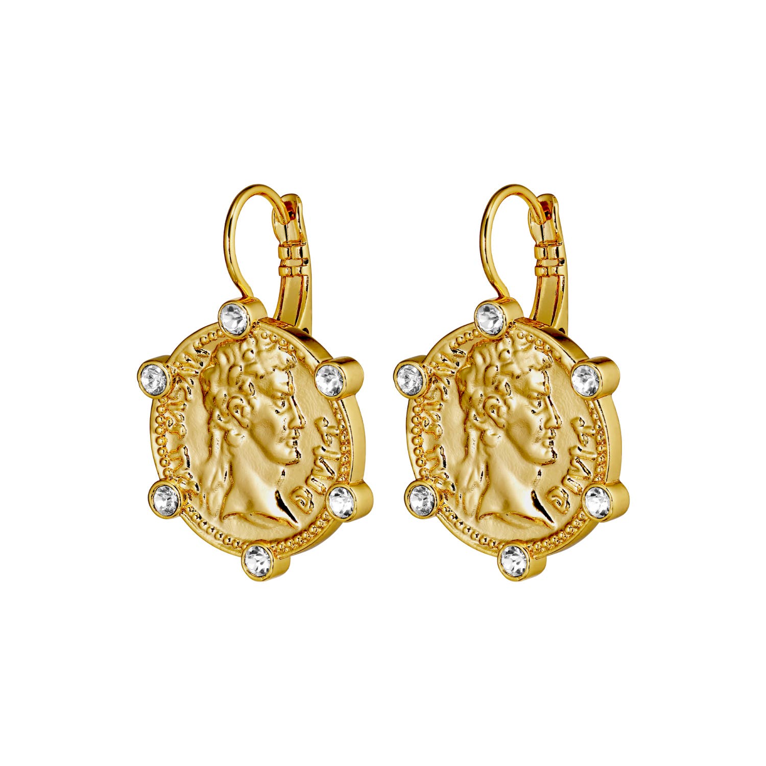 Como Crystal Gold Earrings