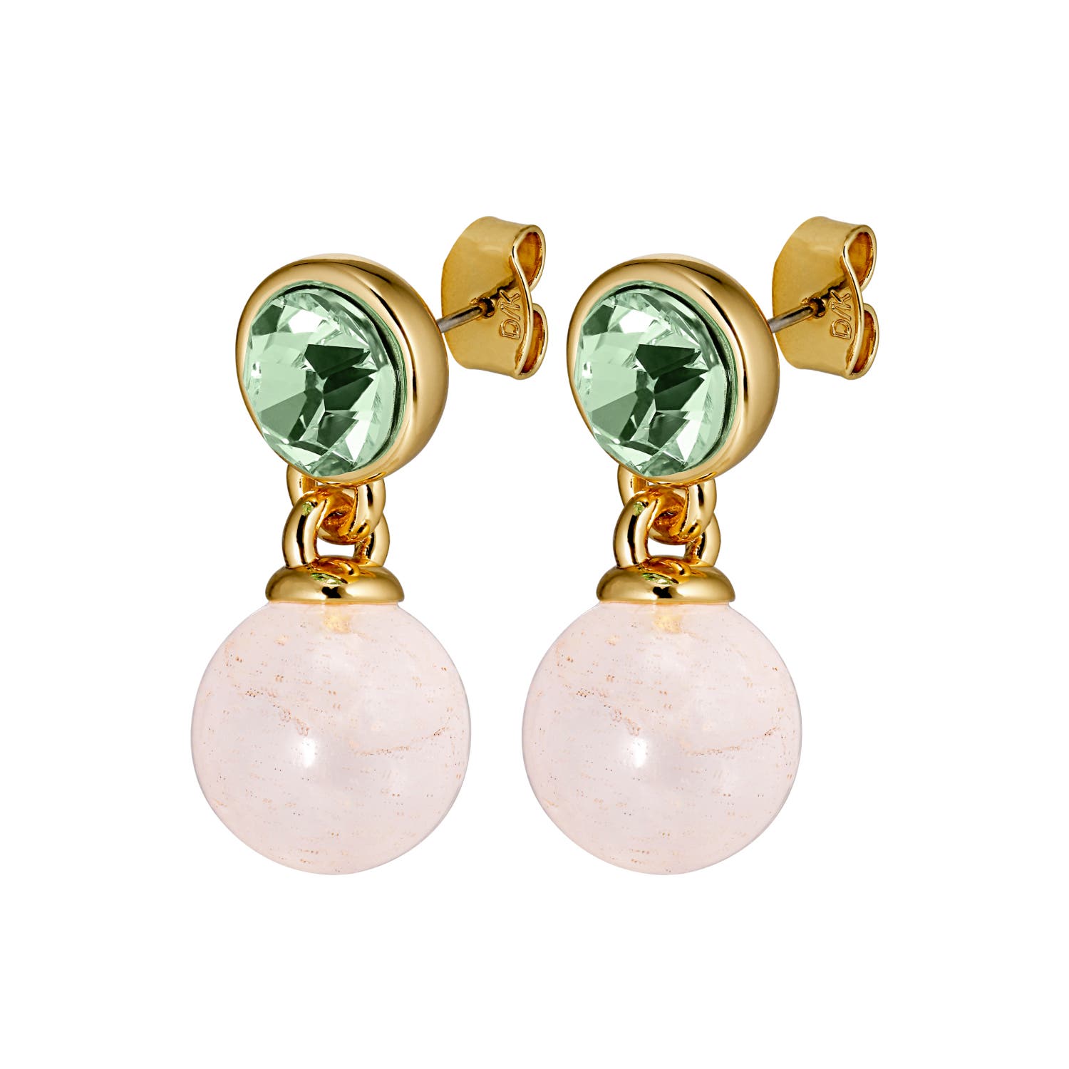 Naomi Rose & Green Drop Earrings