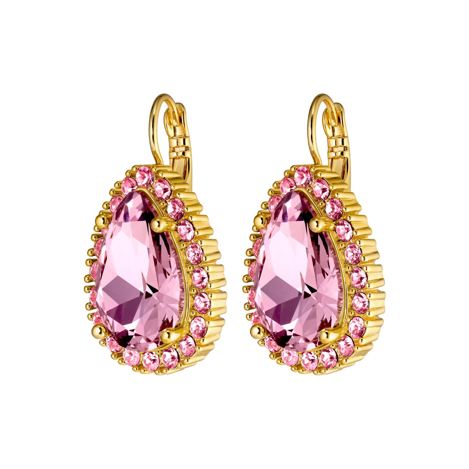 Fiora Rose & Gold Drop Earrings