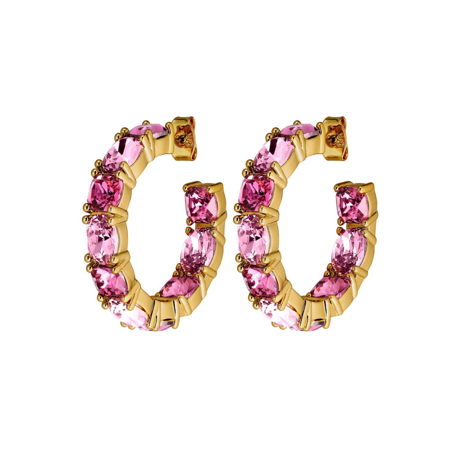 Gretia Rose & Gold Hoop Earrings