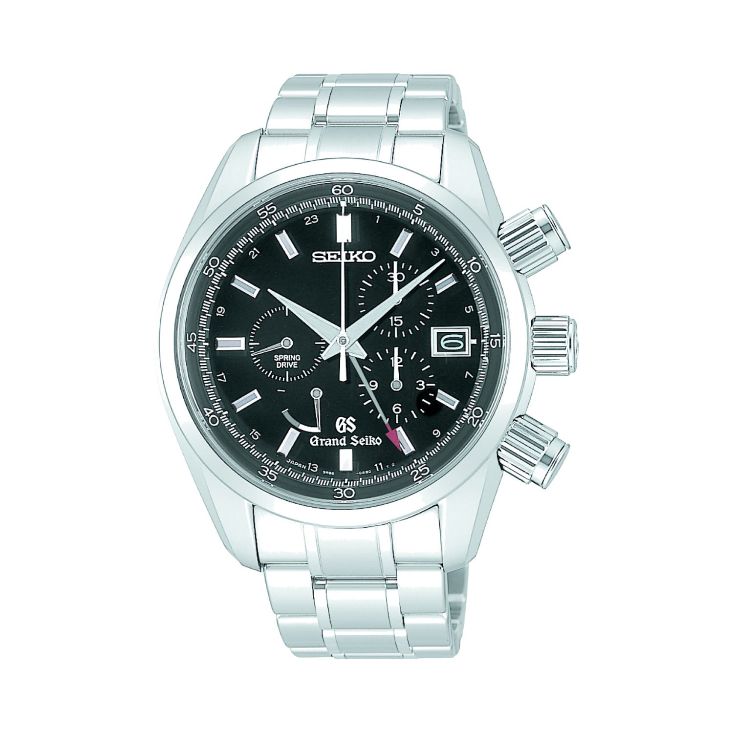 Sport Collection Chronograph, 43.5mm, Spring Drive, Steel Black Dial  Watch