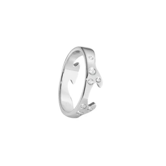 Georg Jensen 18k White Gold Diamond End Ring