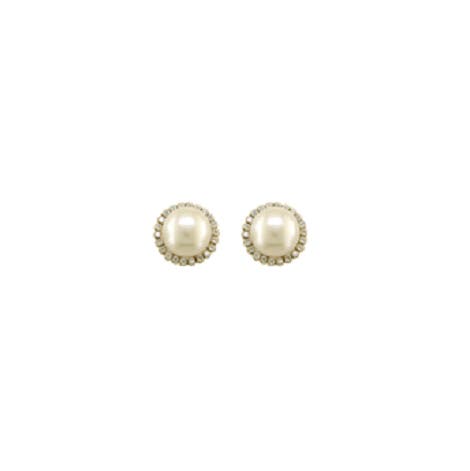 N9ne 9K Freshwater Pearl & Cubic Zirconia Stud Earrings