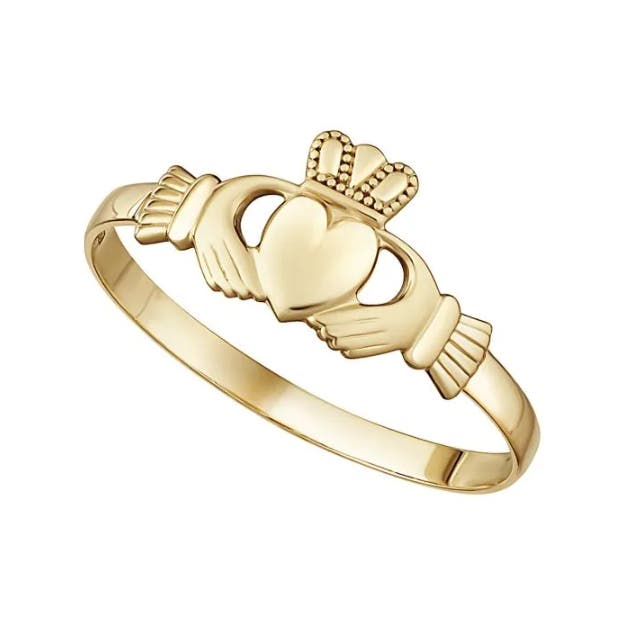 9k Yellow Gold Mini Claddagh Ring