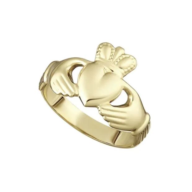 9k Yellow Gold Maids Claddagh Ring