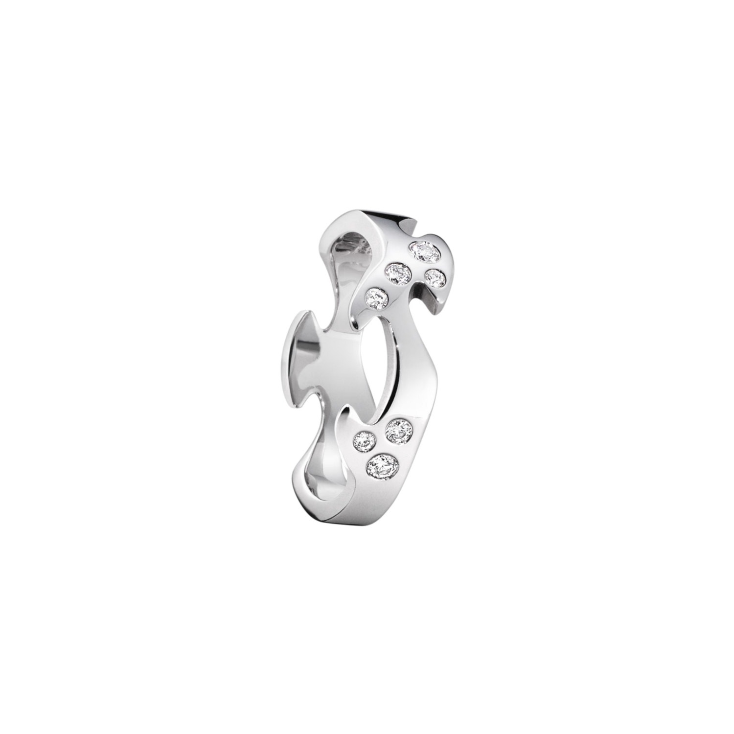 Georg Jensen 18k White Gold Fusion Diamond Centre Ring