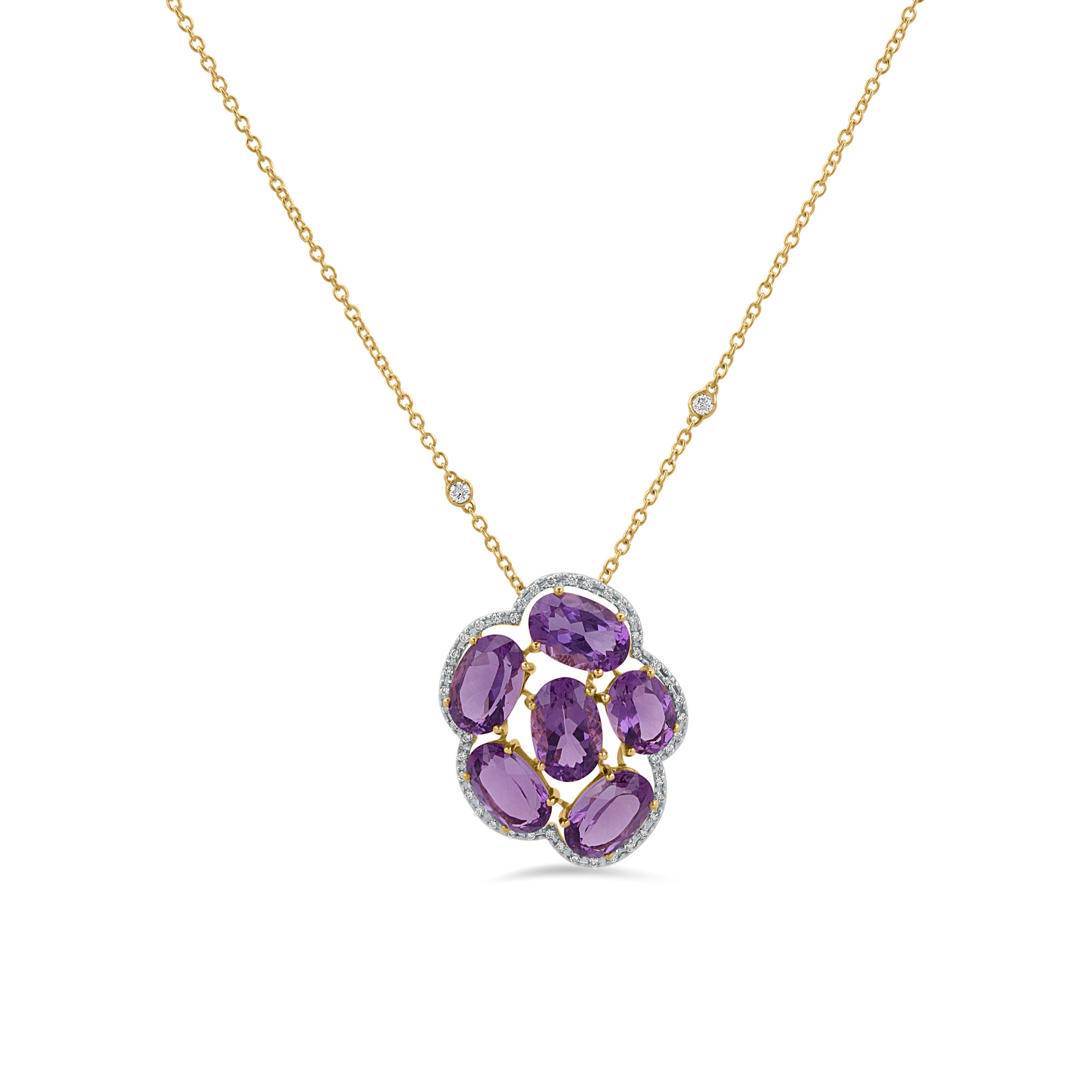 Weir Collection  18K Rose Gold & Amethyst Pendant Necklace