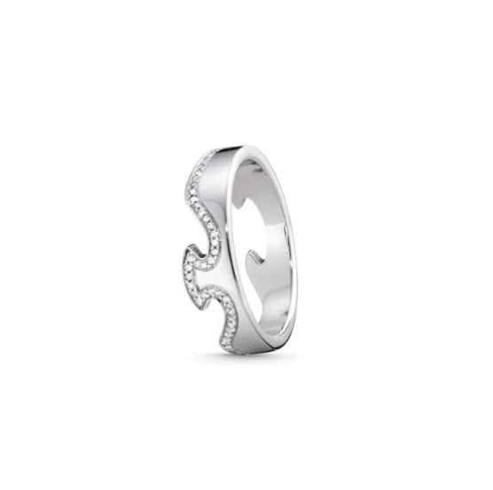 Georg Jensen Fusion End Ring with Diamond Edge