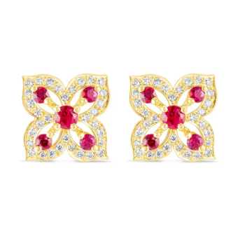 18k-gold-ruby-and-diamond-flower-design-earrings