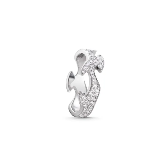 Georg Jensen Fusion Middle Ring Diamond Set