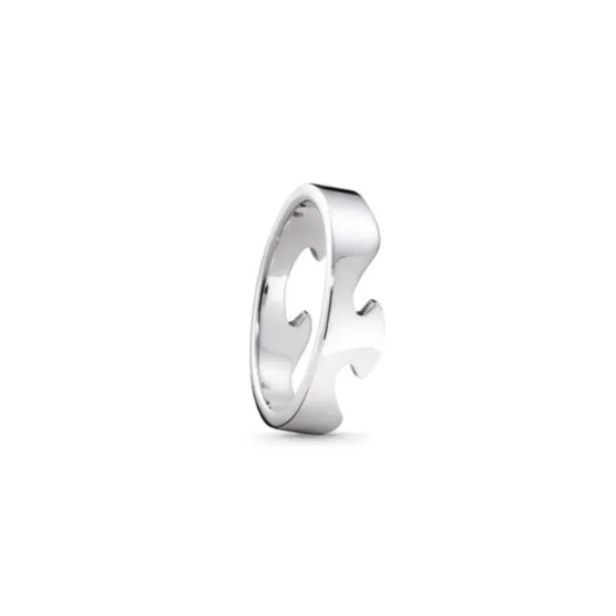 Georg Jensen Fusion 18k White Gold End Ring