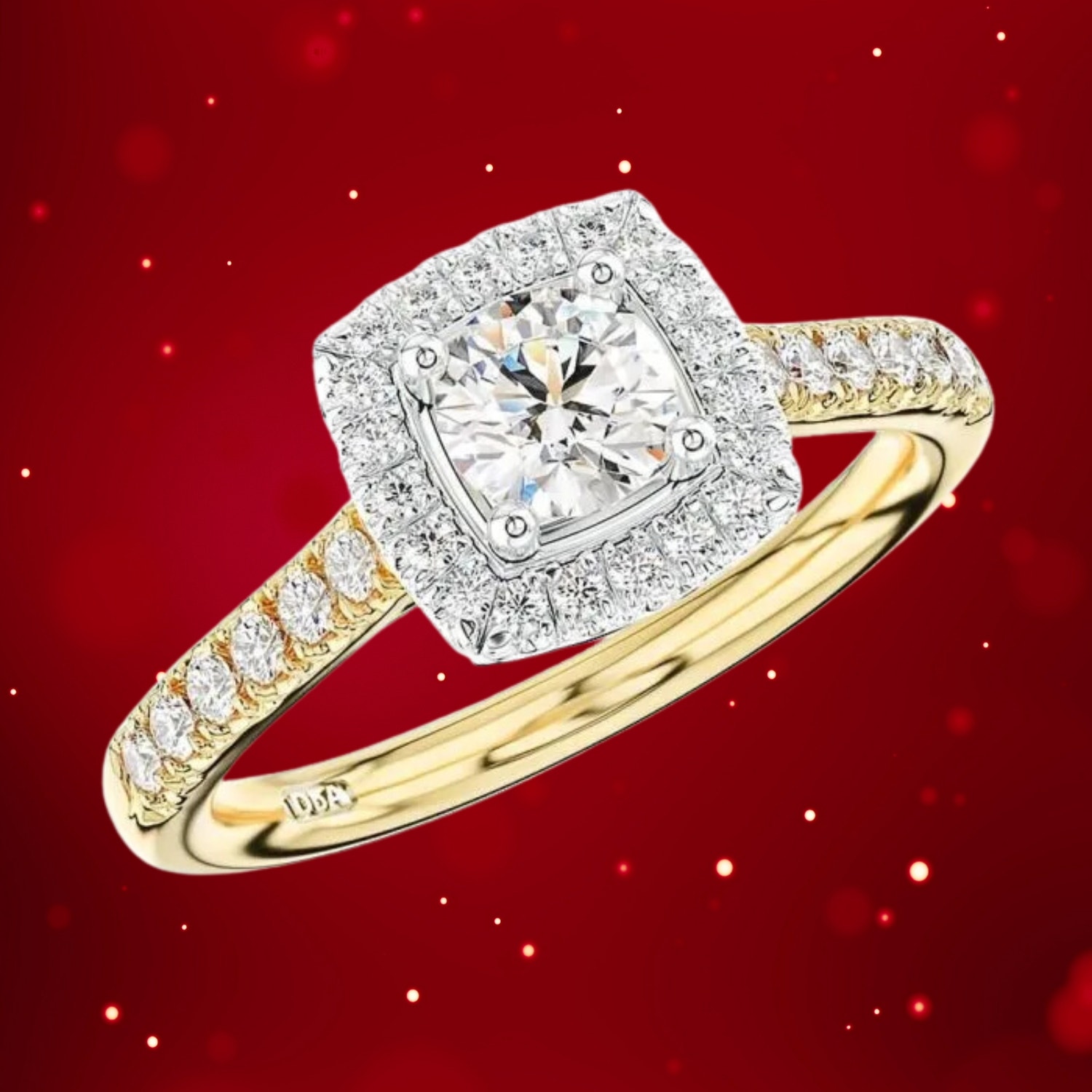 Weir Collection 18k yellow gold 0.30ct F VS2 Round brilliant cut Diamond Engagement Ring