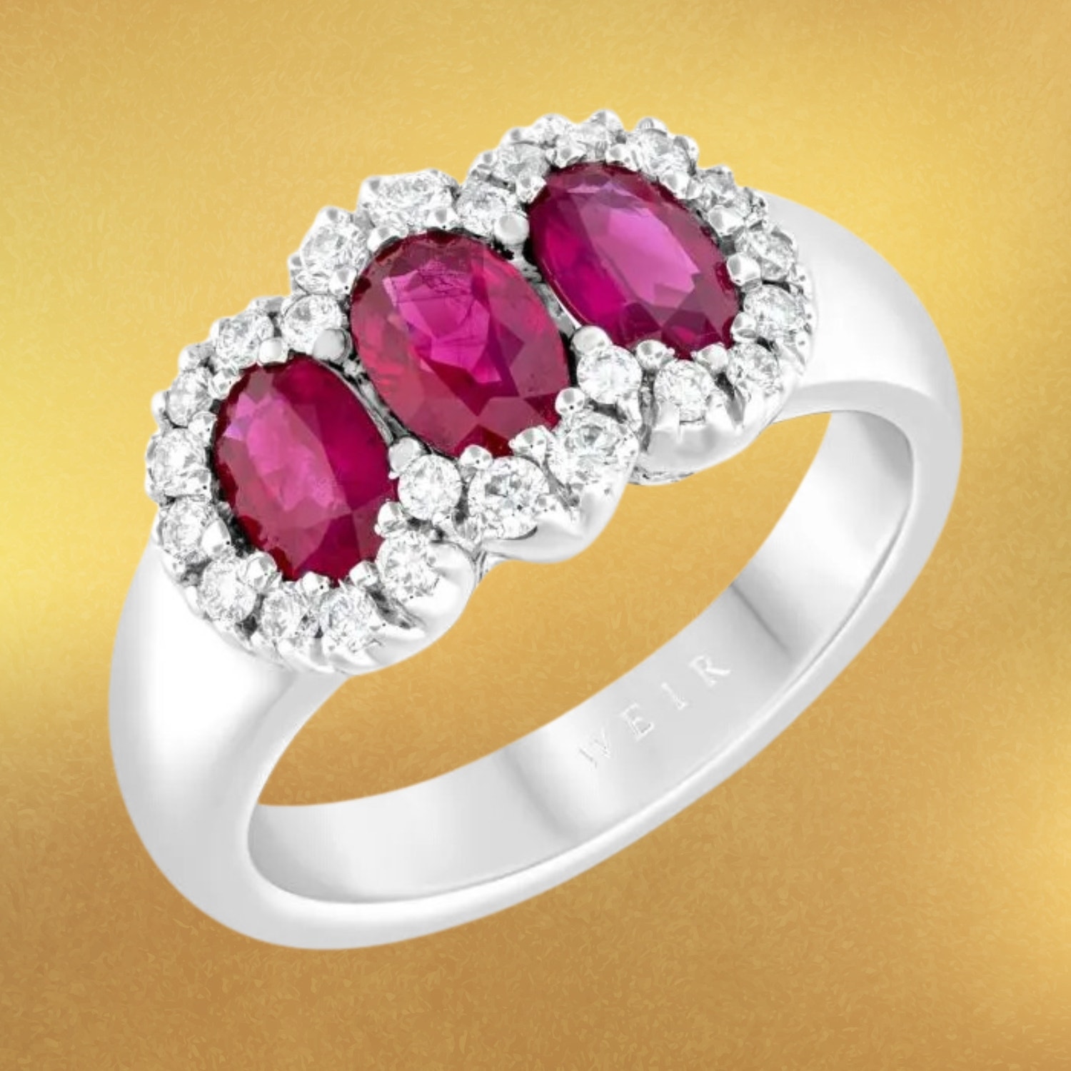 18k White Gold Ruby and Diamond Ring