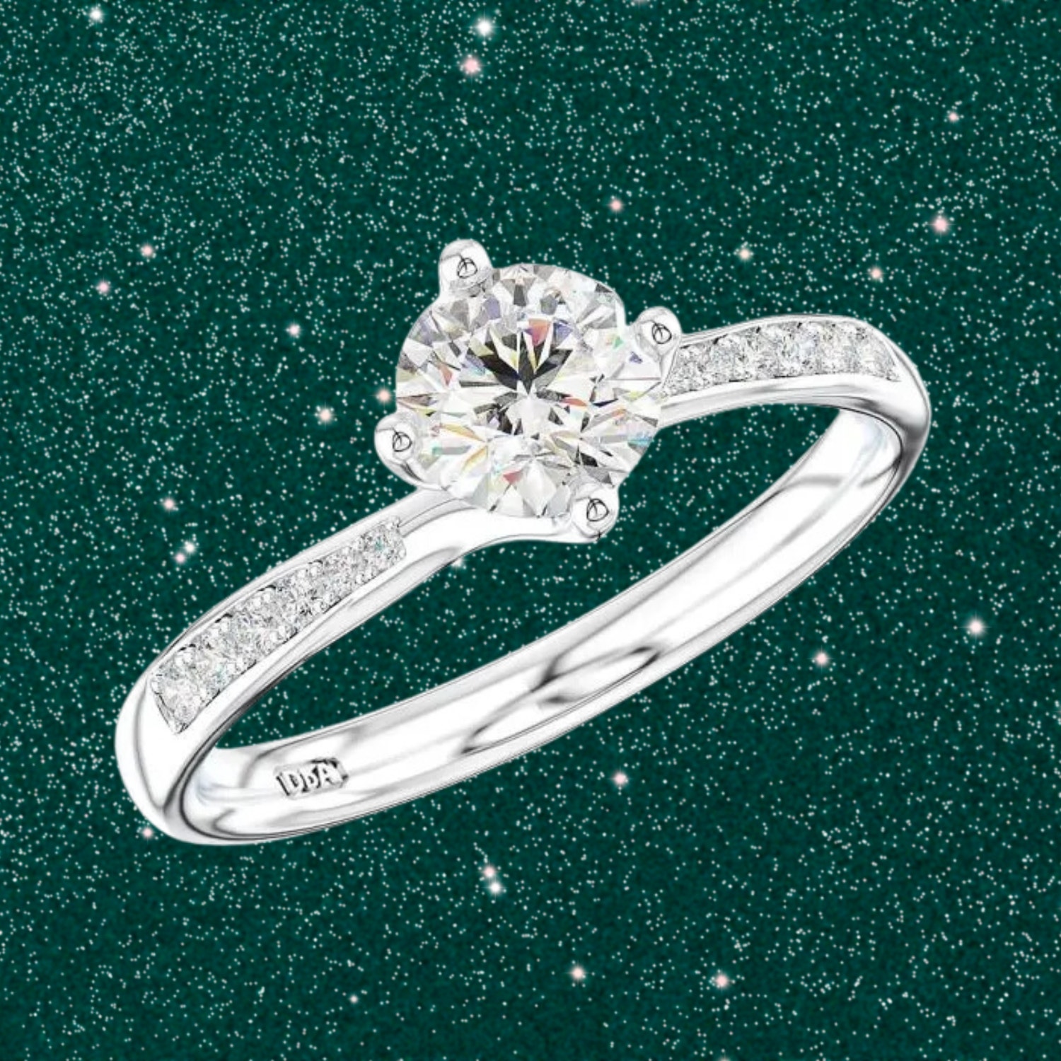 Weir Collection Platinum 0.50ct E SI1 Round brilliant cut Diamond Engagement Ring