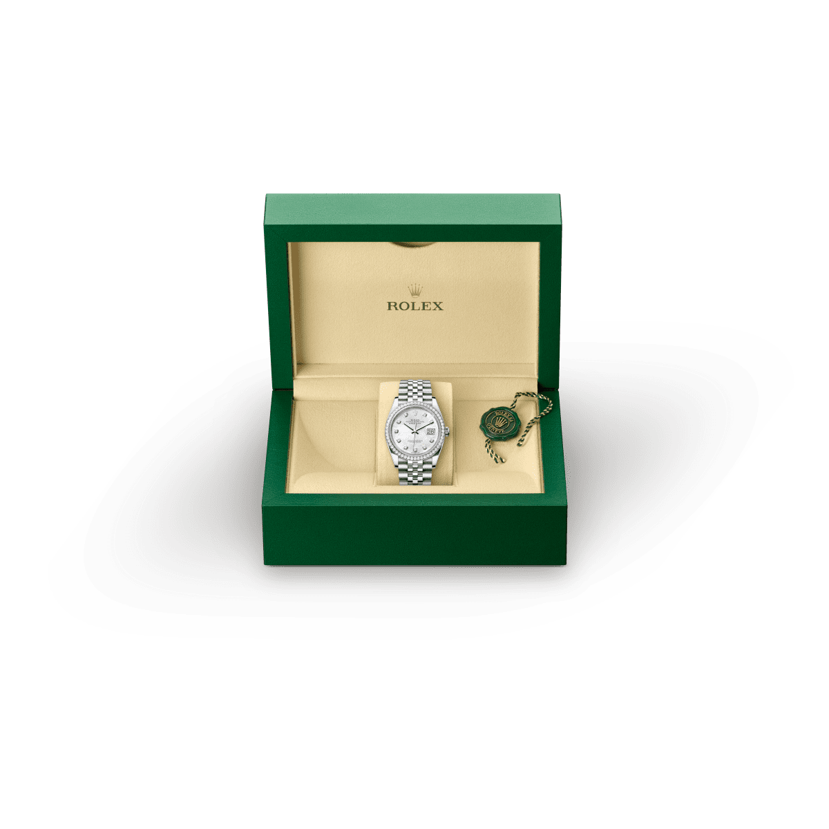 rolex datejust  white rolesor, m126284rbr-0011 - Weir & Sons