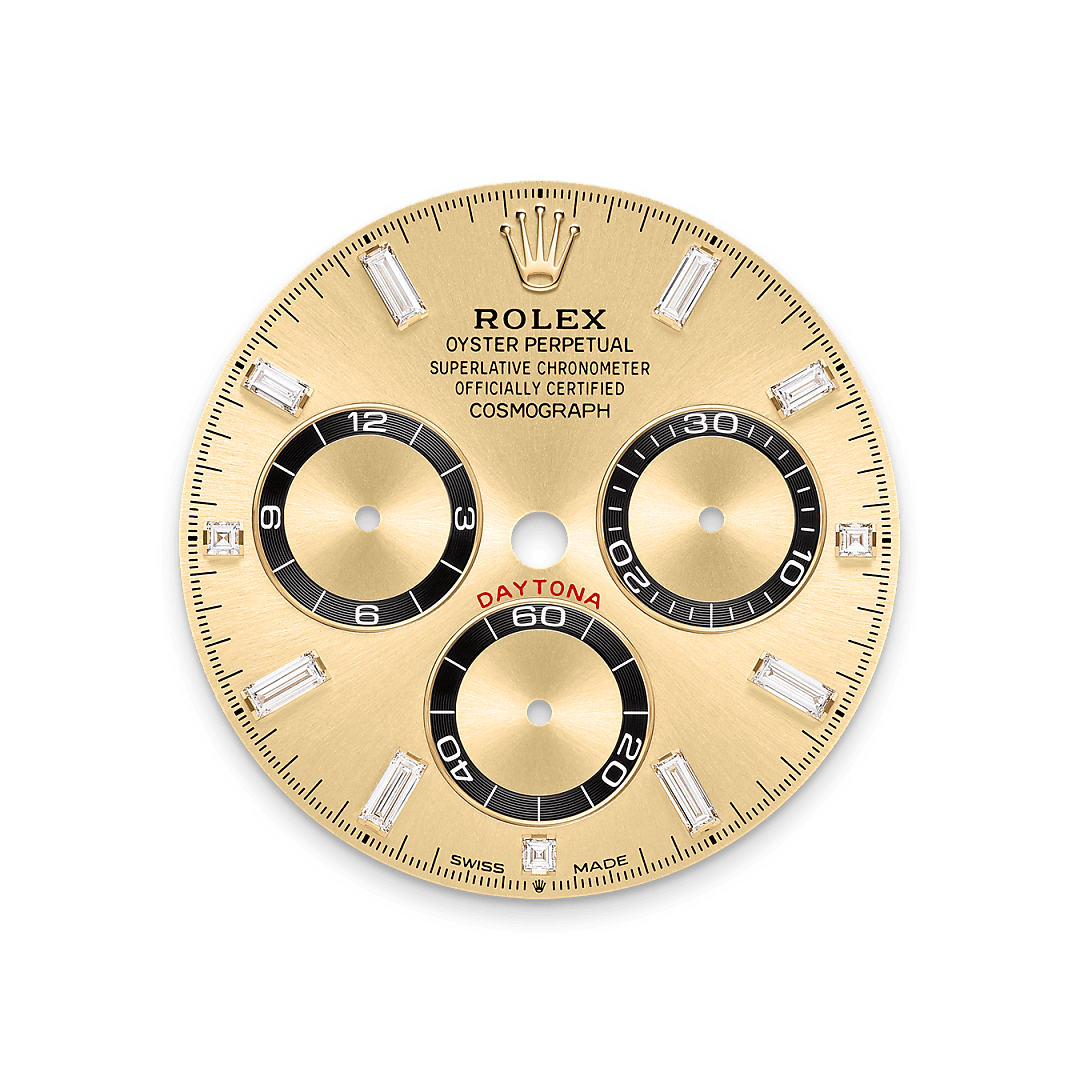 rolex cosmograph daytona  18 ct yellow gold with lugs set with diamonds, m126538tbr-0004 - Weir & Sons