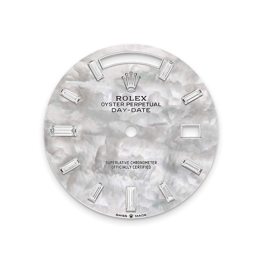 rolex day-date  18 ct white gold, m228239-0078 - Weir & Sons